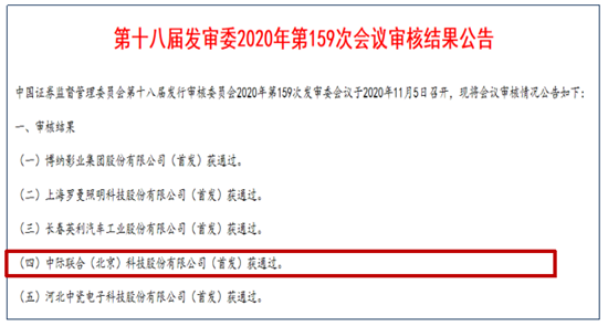 喜讯|博芮已投项目中际联合主板IPO顺利过会